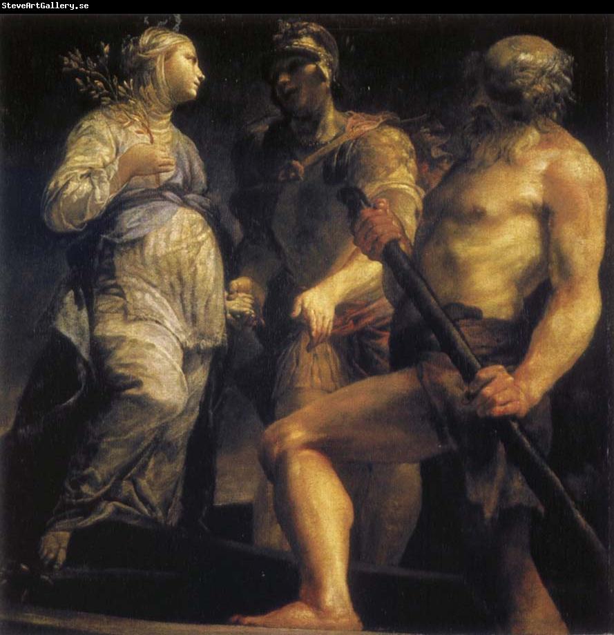 Giuseppe Maria Crespi Aeneas with the Sybil and Charon